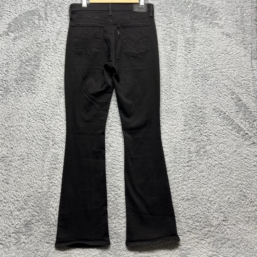 Levis 725 High Rise Bootcut Jeans Womens 31 Black Stretch Denim Cowgirl